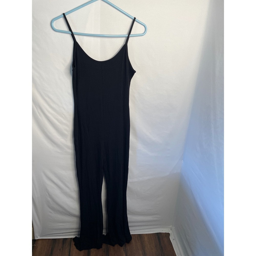 Fashion Nova Nova Season Flare Leg Jumpsuit Black VJ1822N Size M